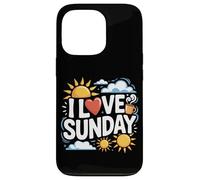 I Love Sunday Sun Coffee Relajante Vibes Carcasa para iPhone 13 Pro