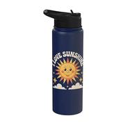 I Love Sunshine Positive Vibes Alegre Sun Stainless Steel Insulated Water Bottle