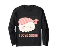 I Love Sushi divertido lindo animal cruce comida Kawaii Sushi Manga Larga