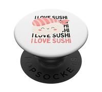 I Love Sushi divertido lindo animal cruce comida Kawaii Sushi PopSockets PopGrip Adhesivo