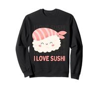 I Love Sushi divertido lindo animal cruce comida Kawaii Sushi Sudadera