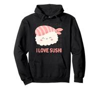 I Love Sushi divertido lindo animal cruce comida Kawaii Sushi Sudadera con Capucha