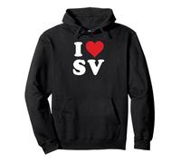 I Love SV Initials I Heart S.V. First Last Name S V Sudadera con Capucha
