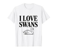 I Love Swans Cute Swan Lover para entusiastas de Las Aves Camiseta