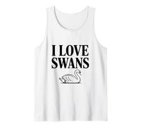 I Love Swans Cute Swan Lover para entusiastas de Las Aves Camiseta sin Mangas
