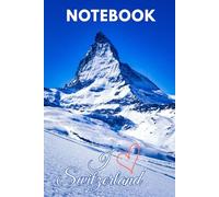 I Love Switzerland Notebook: Switzerland Travel Journal, 120 Lined Pages, 6"x9"