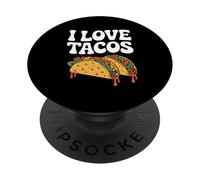 I Love Tacos Bold Declaración Diversión PopSockets PopGrip Adhesivo