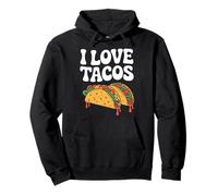 I Love Tacos Bold Declaración Diversión Sudadera con Capucha