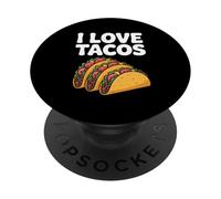 I Love Tacos Divertido Amante de los Tacos Humor PopSockets PopGrip Adhesivo