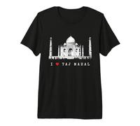 I Love Taj Mahal Agra India Vintage Skyline Me Encanta India Camiseta Premium