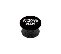 I Love Tall Korean Men PopSockets PopGrip Adhesivo