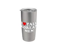I Love Tall Korean Men Vaso térmico de acero inoxidable de doble pared