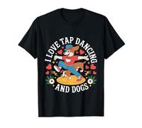 I Love Tap Dancing and Dogs Dueño de Mascota Animal |- Camiseta