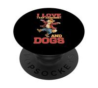 I Love Tap Dancing and Dogs Dueño de Mascota de Animales PopSockets PopGrip Adhesivo