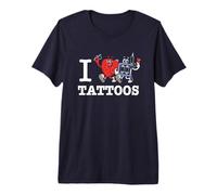 I Love Tattoos/Heart Tattooed Camiseta Premium