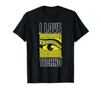 I Love Techno, Raver, EDM, Festival, Fiesta, Clubbing, Raving Camiseta
