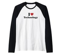 I Love Technology Camiseta Manga Raglan