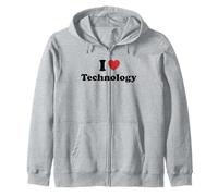 I Love Technology Sudadera con Capucha