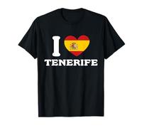 I Love Tenerife España Corazón Bandera España Camiseta