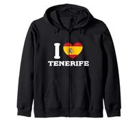 I Love Tenerife España Corazón Bandera España Sudadera con Capucha