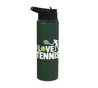I Love Tennis Deporte Pasión Expresión Stainless Steel Insulated Water Bottle