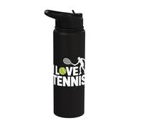 I Love Tennis Deporte Pasión Expresión Stainless Steel Insulated Water Bottle