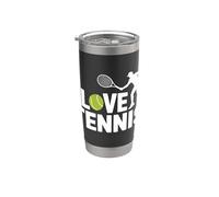 I Love Tennis Deporte Pasión Expresión Vaso térmico de acero inoxidable de doble pared