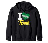 I Love Tennis Heart Court Jugador de Tenis Sudadera con Capucha