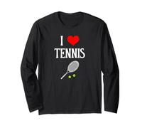 I Love Tennis I Heart Tenis Divertido Grand Slams Deporte Amante Manga Larga