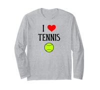 I Love Tennis I Heart Tenis Divertido Grand Slams Deporte Amante Manga Larga
