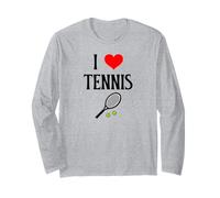 I Love Tennis I Heart Tenis Divertido Grand Slams Deporte Amante Manga Larga