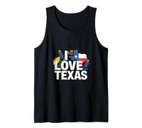 I Love Texas Map Sombrero De Vaquero Flores Camiseta sin Mangas