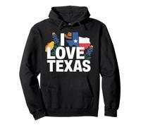 I Love Texas Map Sombrero De Vaquero Flores Sudadera con Capucha