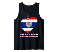 I Love Thailand Proud Thai Pride Tailandia Bandera Corazón Gráfico Camiseta sin Mangas