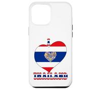 I Love Thailand Proud Thai Pride Tailandia Bandera Corazón Gráfico Carcasa para iPhone 12 Pro MAX