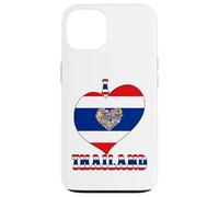 I Love Thailand Proud Thai Pride Tailandia Bandera Corazón Gráfico Carcasa para iPhone 13