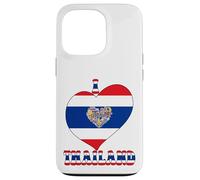 I Love Thailand Proud Thai Pride Tailandia Bandera Corazón Gráfico Carcasa para iPhone 13 Pro