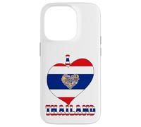 I Love Thailand Proud Thai Pride Tailandia Bandera Corazón Gráfico Carcasa para iPhone 14 Pro
