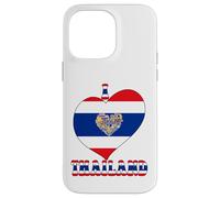 I Love Thailand Proud Thai Pride Tailandia Bandera Corazón Gráfico Carcasa para iPhone 14 Pro MAX