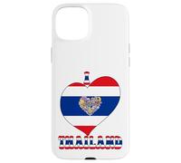 I Love Thailand Proud Thai Pride Tailandia Bandera Corazón Gráfico Carcasa para iPhone 15 Plus