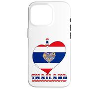 I Love Thailand Proud Thai Pride Tailandia Bandera Corazón Gráfico Carcasa para iPhone 16 Pro