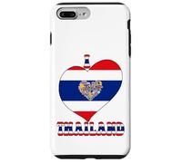 I Love Thailand Proud Thai Pride Tailandia Bandera Corazón Gráfico Carcasa para iPhone 7 Plus/8 Plus