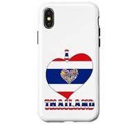 I Love Thailand Proud Thai Pride Tailandia Bandera Corazón Gráfico Carcasa para iPhone X/XS