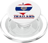 I Love Thailand Proud Thai Pride Tailandia Bandera Corazón Gráfico PopSockets PopGrip para MagSafe