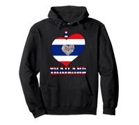 I Love Thailand Proud Thai Pride Tailandia Bandera Corazón Gráfico Sudadera con Capucha