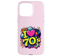 I Love The 70s Retro Cassette Roller Vinyl Disco Party 70s Carcasa para iPhone 15 Pro MAX