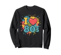 I Love the 80's Retro 80s Party Time Throwback Arte gráfico Sudadera