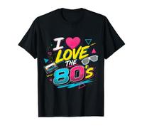 I Love The 80's Retro Casete Sombras Pop Art Culture Camiseta gráfica económica