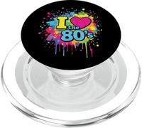 I Love The 80's Retro Splash Celebración Vintage Clásico Diversión PopSockets PopGrip para MagSafe