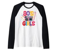 I Love The 80's Slogan, 80s-Themed Party Costume for Girls Camiseta Manga Raglan